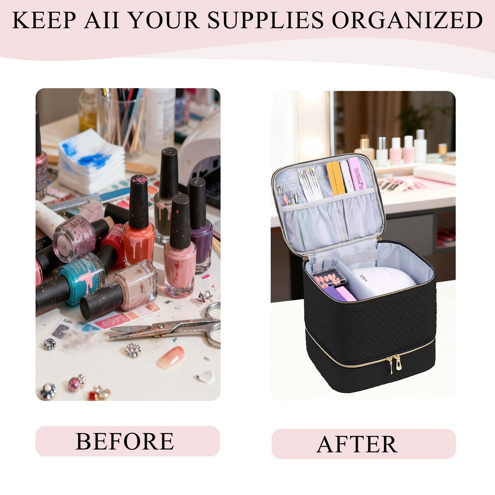 RZMAYIS bottom compartments prevent leakage during transport and travel.