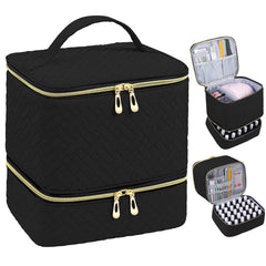 RZMAYIS nail polish organizer exterior highlights portable design for quick on-the-go manicures.