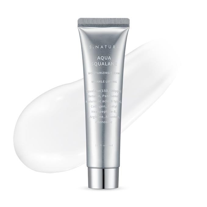 S.NATURE Aqua Squalane Cream packshot demonstrates a hydrating, skin-plumping formula.