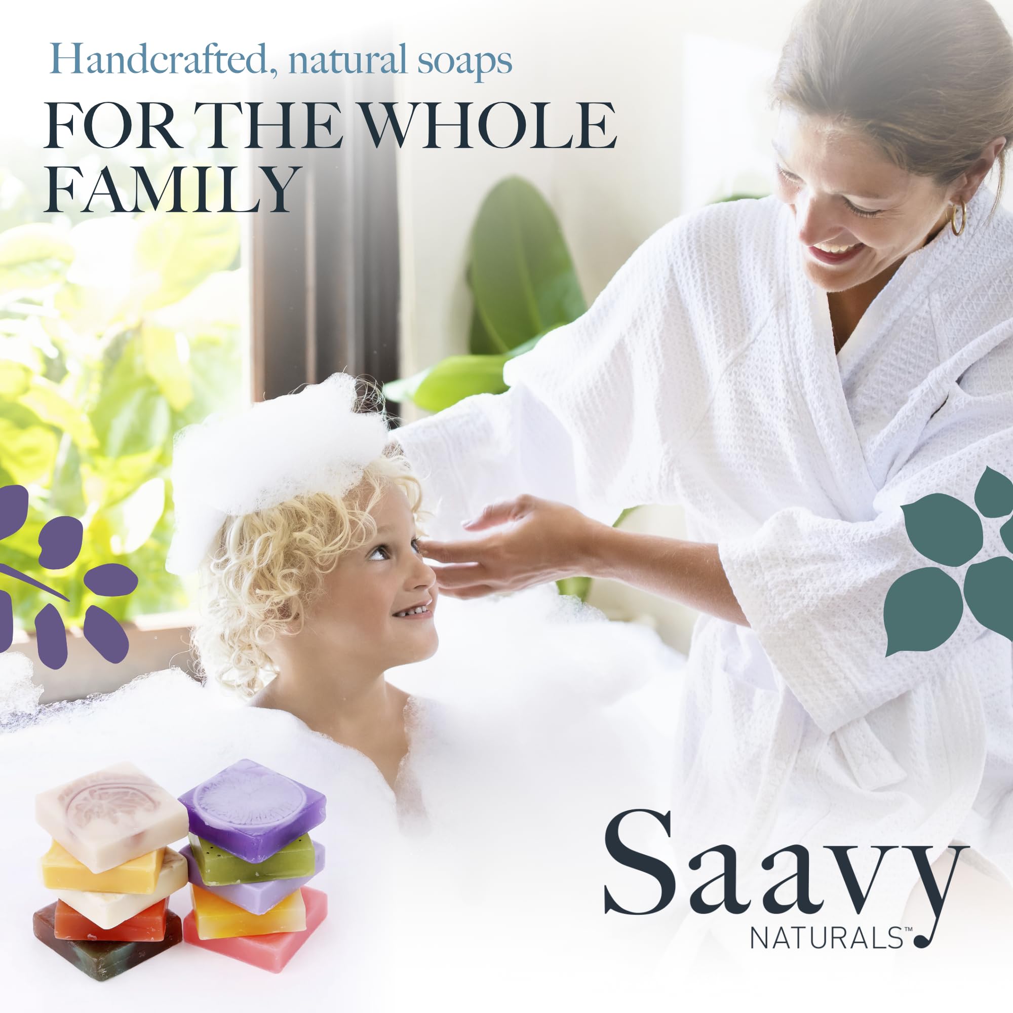Saavy Naturals Green Tea & Lime soap bar close-up offering refreshing hydration.