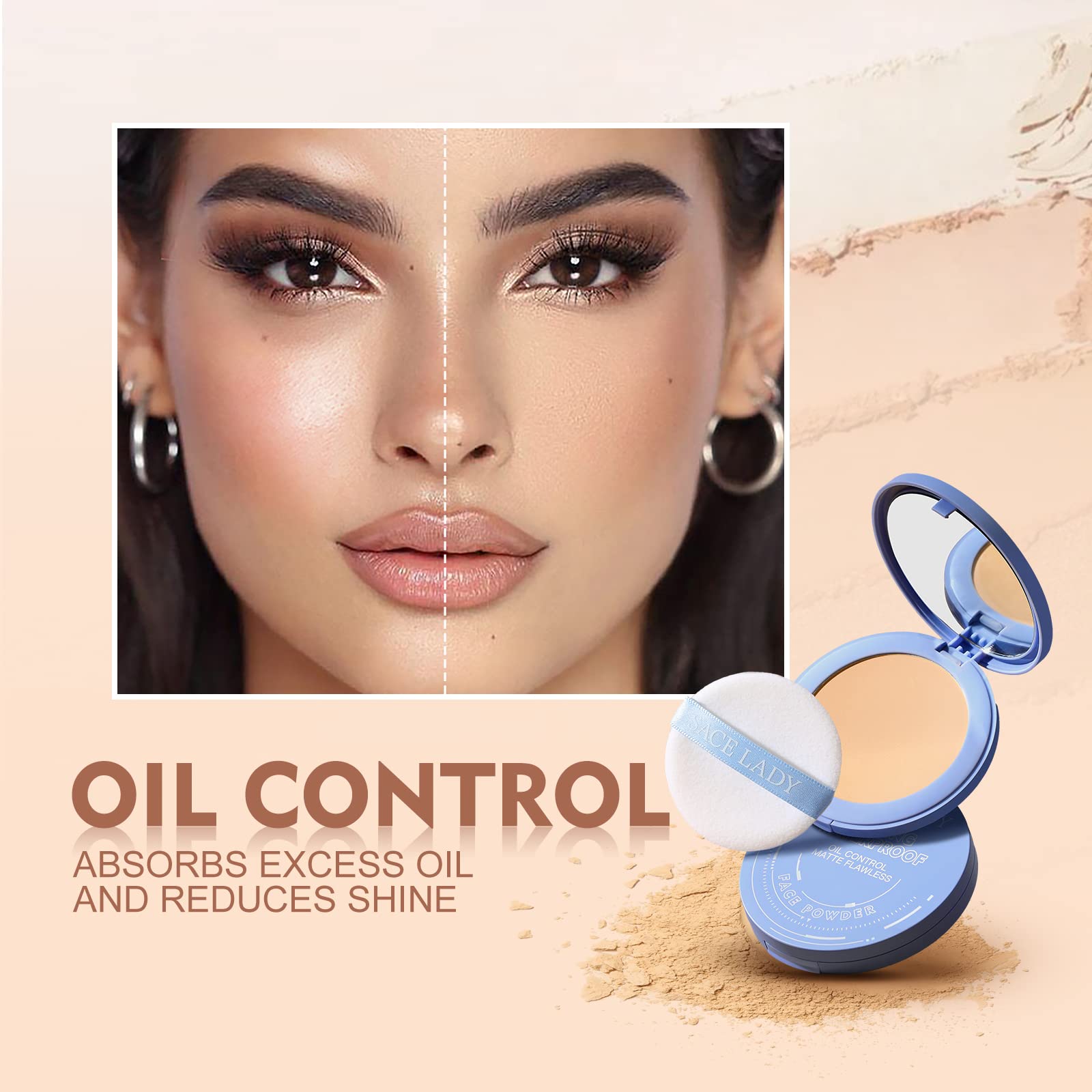 SACE LADY cruelty-free powder; lightweight formula for comfortable wear.