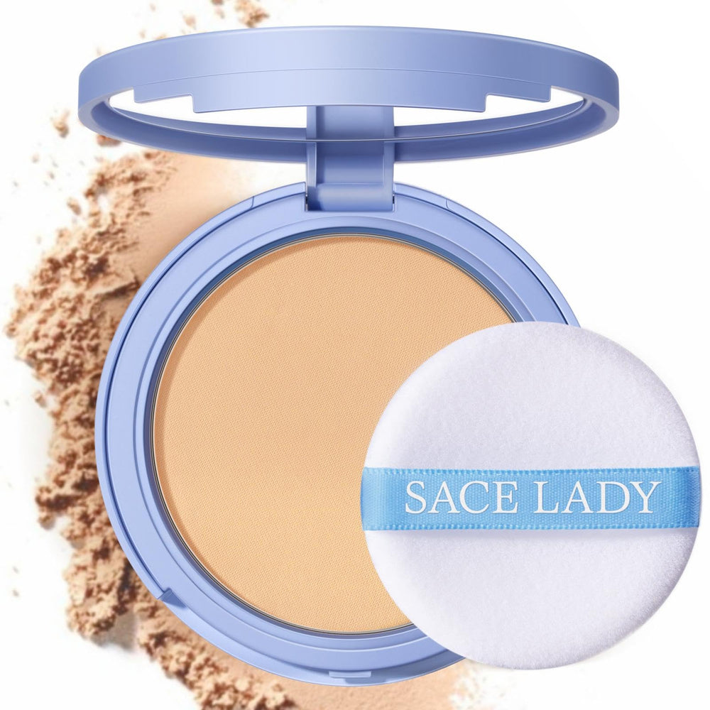 SACE LADY face powder compact with matte finish for long-lasting shine control.