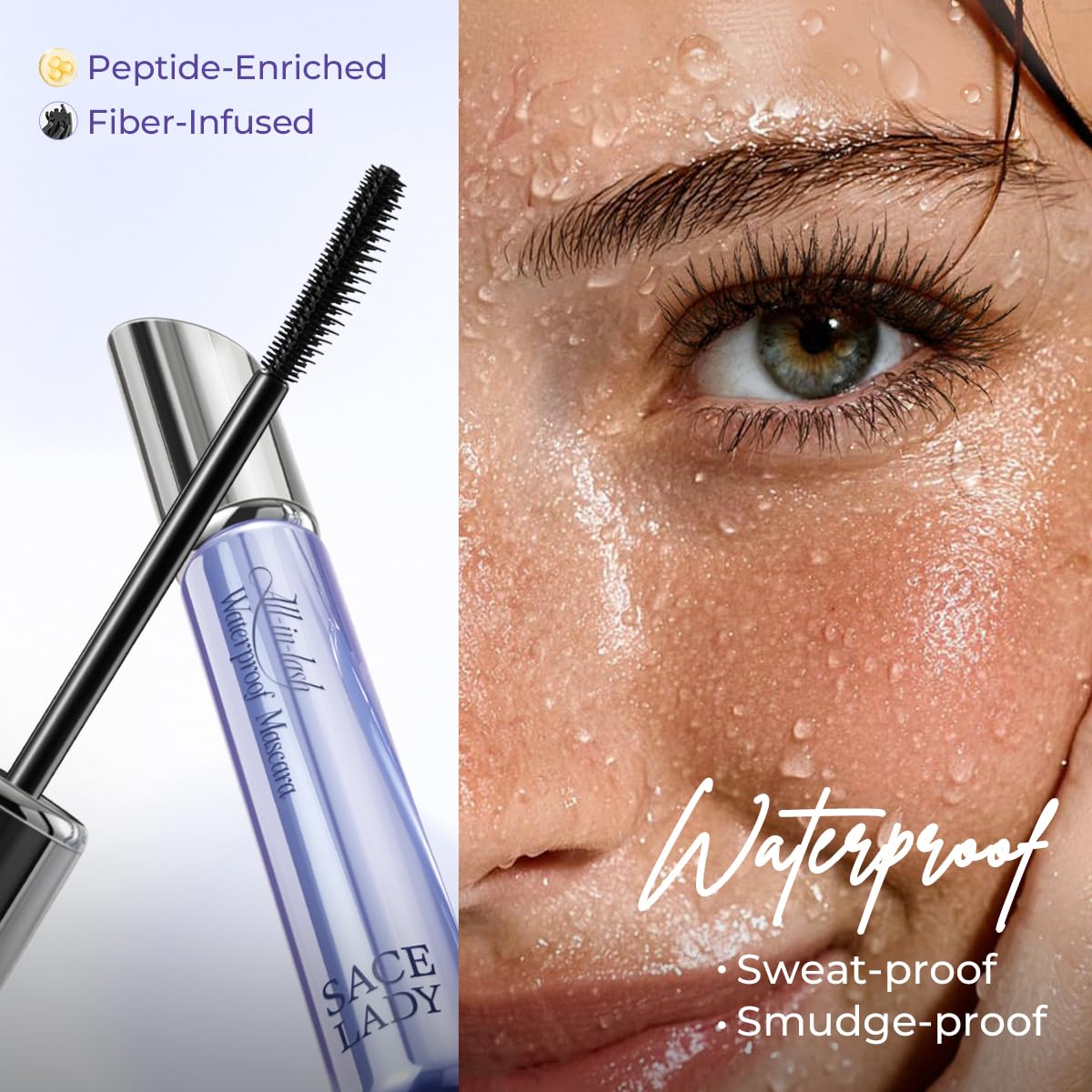 SACE LADY All-in-Lash close-up shows dramatic curl and lift.