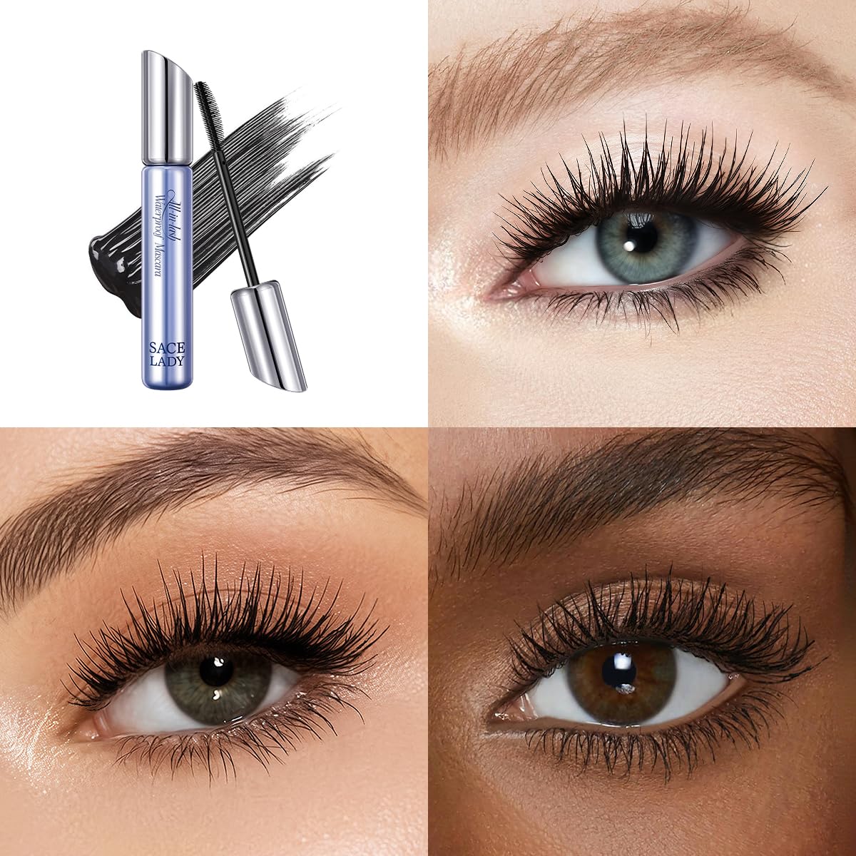 SACE LADY natural black mascara delivers day-to-night defined lashes.
