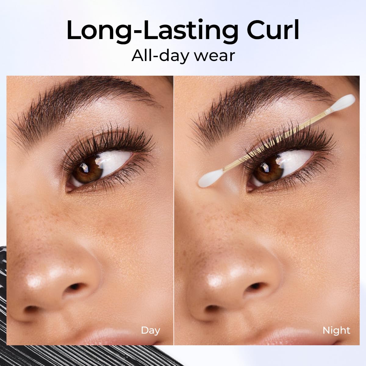SACE LADY peptide-fiber enriched mascara for long-lasting curl.