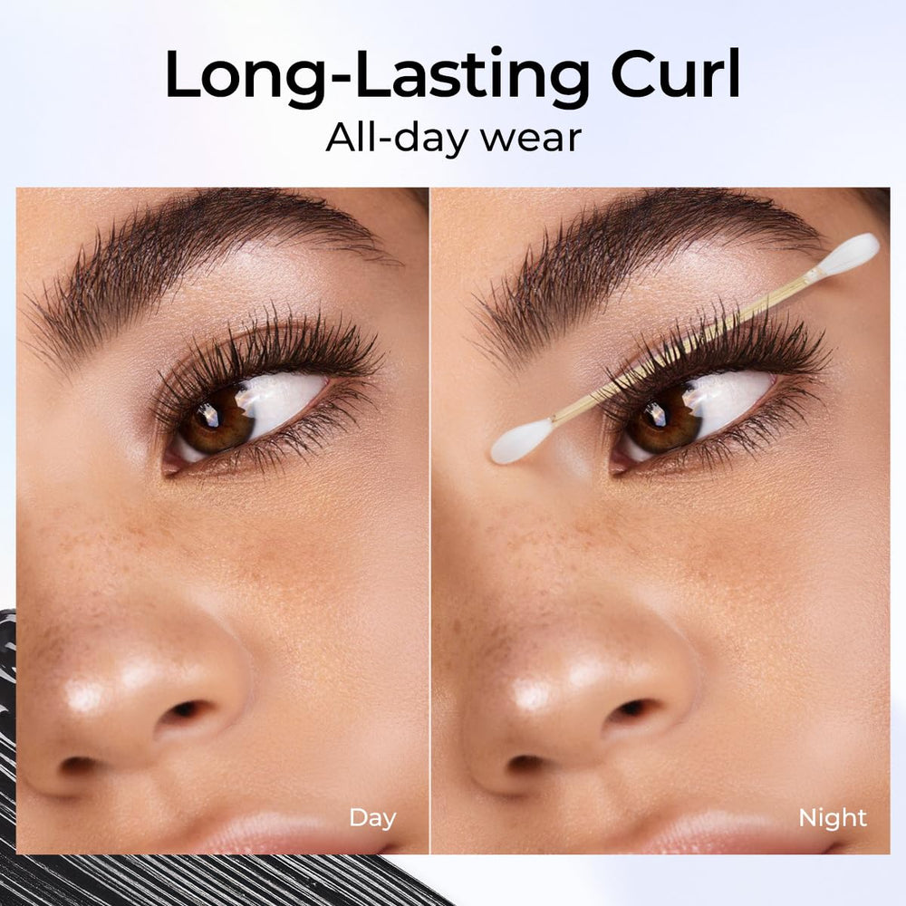 SACE LADY peptide-fiber enriched mascara for long-lasting curl.