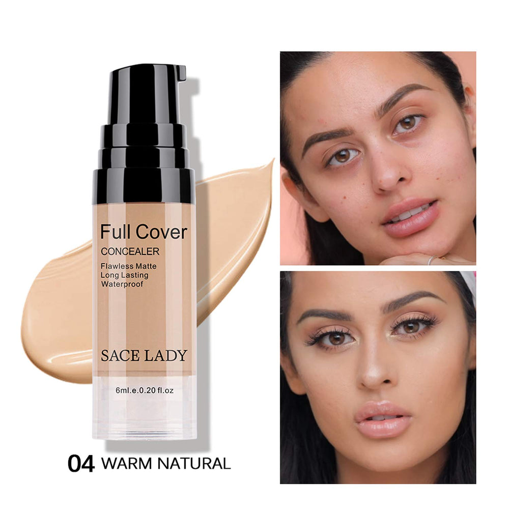 SACE LADY under-eye concealer application demonstrates brightening and coverage.