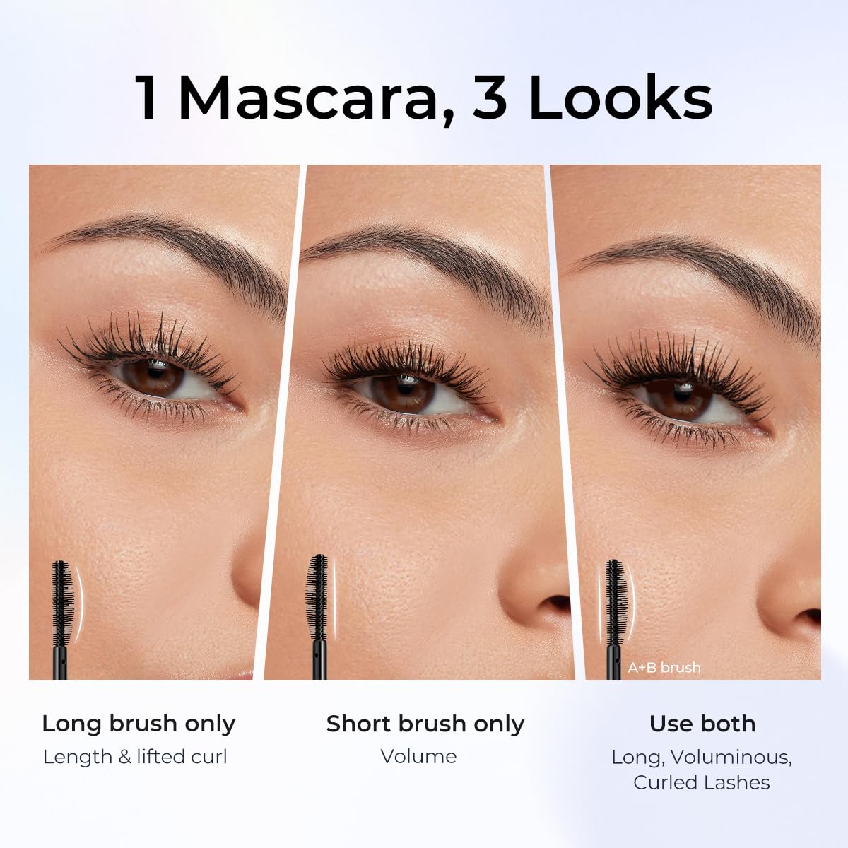 SACE LADY waterproof mascara swatch showing smudge-proof finish.