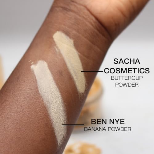 Sacha Buttercup on skin shows matte, shine-free finish