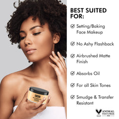 Sacha Buttercup powder swatches display shade options for medium to dark skin