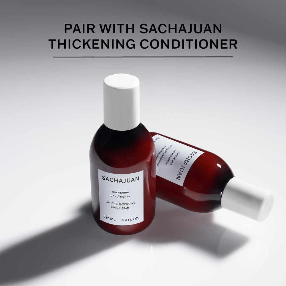 Healthy-looking hair after washing with SACHAJUAN Thickening Shampoo.