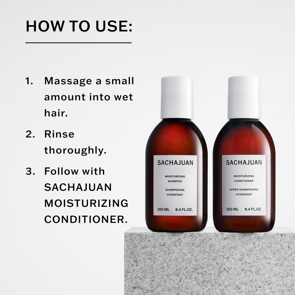 Argan oil element highlighted in SACHAJUAN Moisturizing Shampoo benefits.