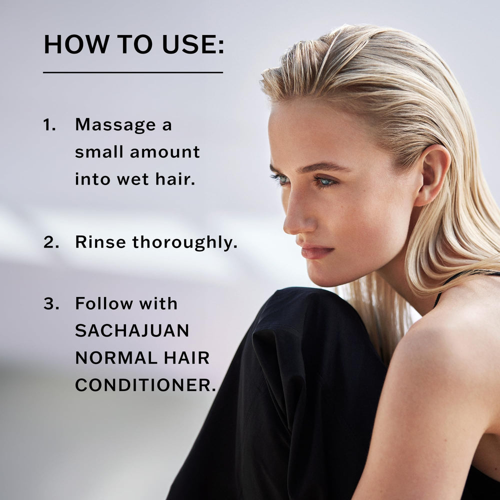 Graphic illustrating SACHAJUAN Ocean Silk Technology for healthier-looking hair
