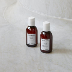 SACHAJUAN shampoo lather demonstrates gentle cleansing and light volume.
