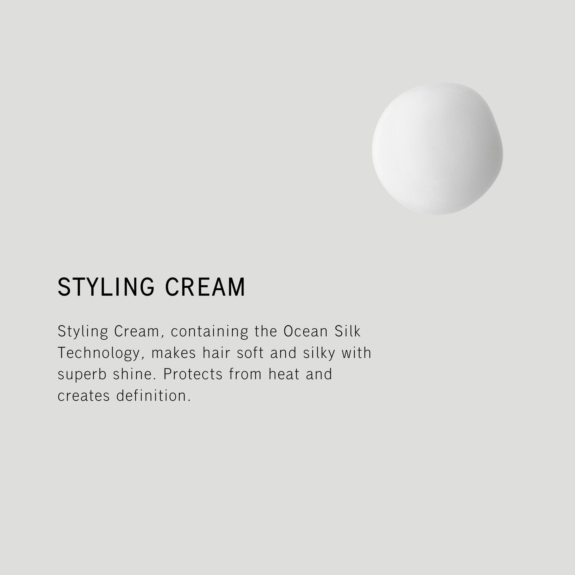SACHAJUAN styling cream applied to damp hair for even distribution.