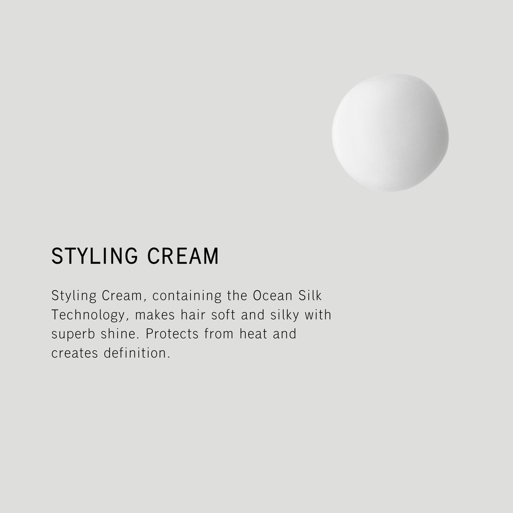 SACHAJUAN styling cream applied to damp hair for even distribution.
