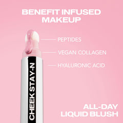 Sacheu Cheek STAY-N swirled on skin yields radiant natural finish