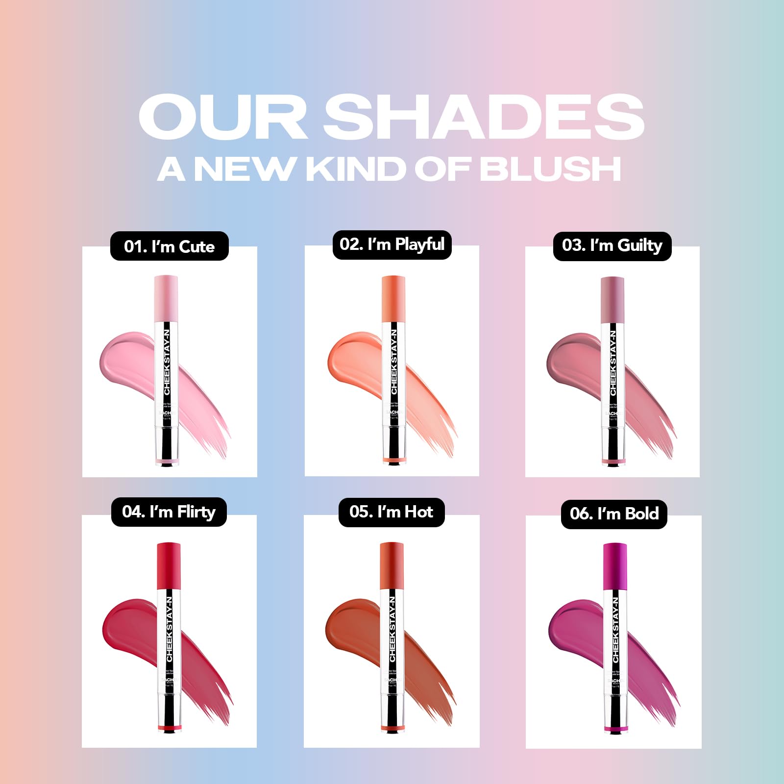 Sacheu Cheek STAY-N lightweight cream blush on skin
