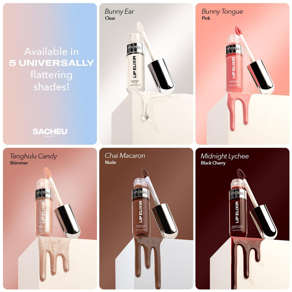 Sacheu Lip Elixir tanghulu-candy-flavor swatch evokes playful flavor note