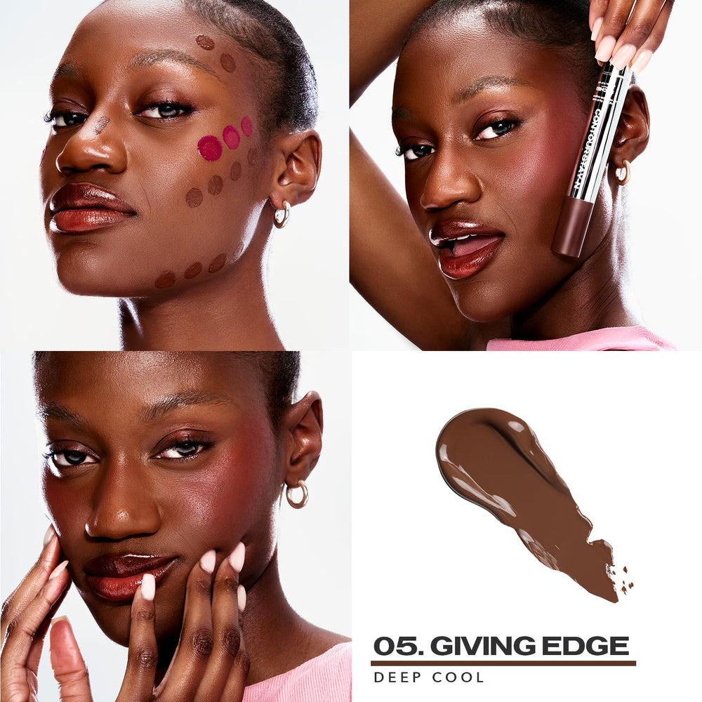 Sacheu Liquid Contour STAY-N blend on skin shows seamless, natural shadow and buildable coverage.