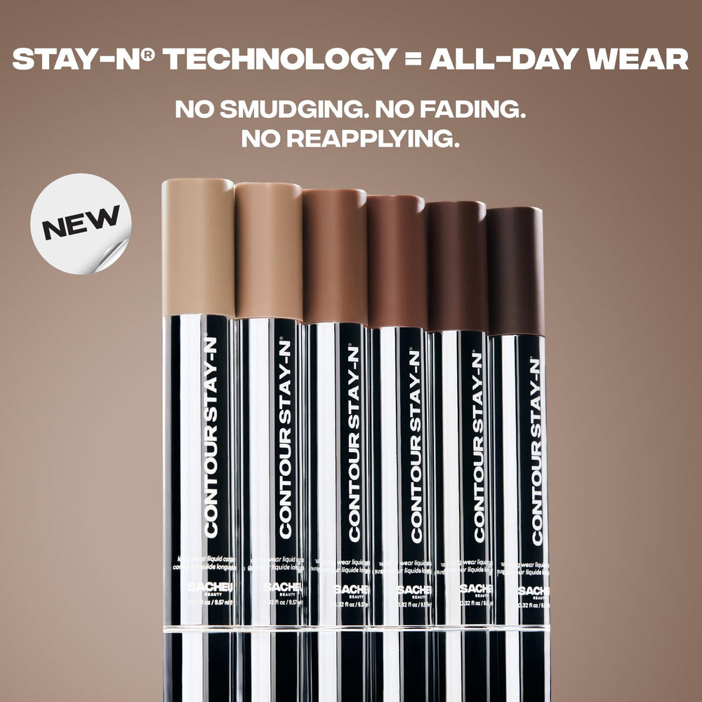 Sacheu Liquid Contour STAY-N nose-shadow detail for dimensional definition.