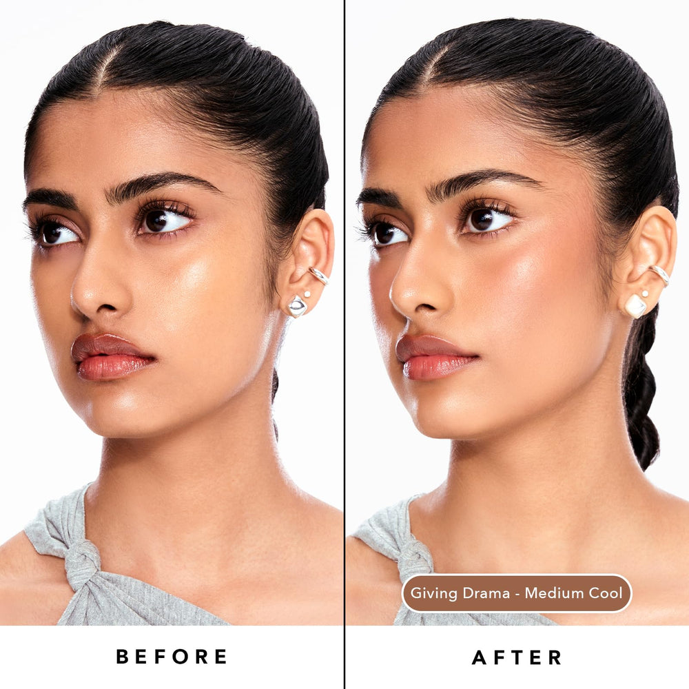Sacheu Liquid Contour Stay-N temple-hollows highlighting contouring precision along hairline.