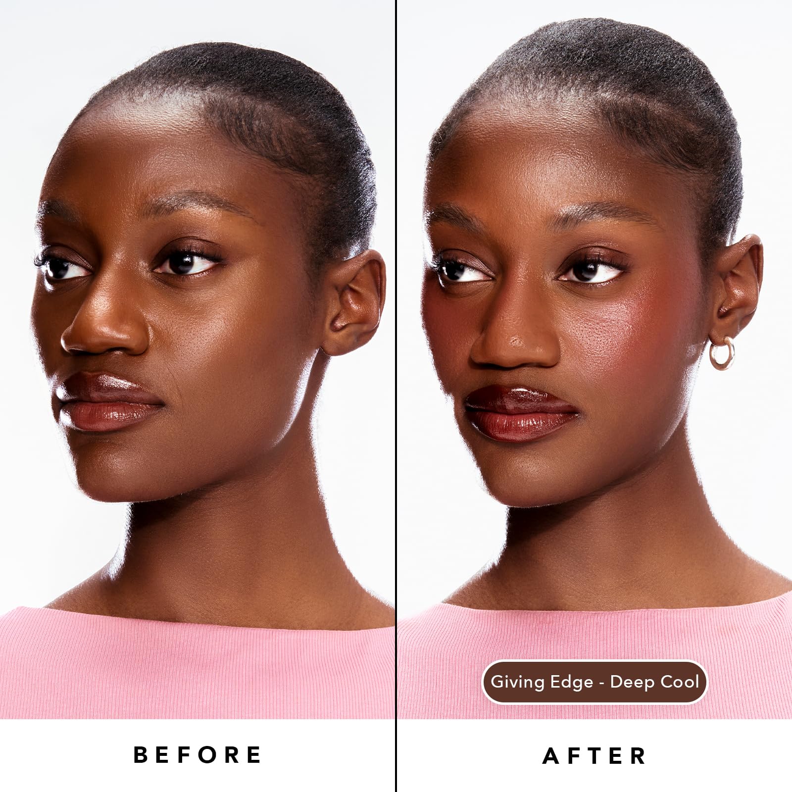 Sacheu Liquid Contour STAY-N transfer-resistant finish on skin endures wear.