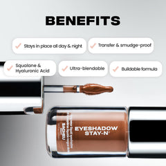 Sacheu Stay-N matte swatch demonstrates buildable pigment and minimal fallout.