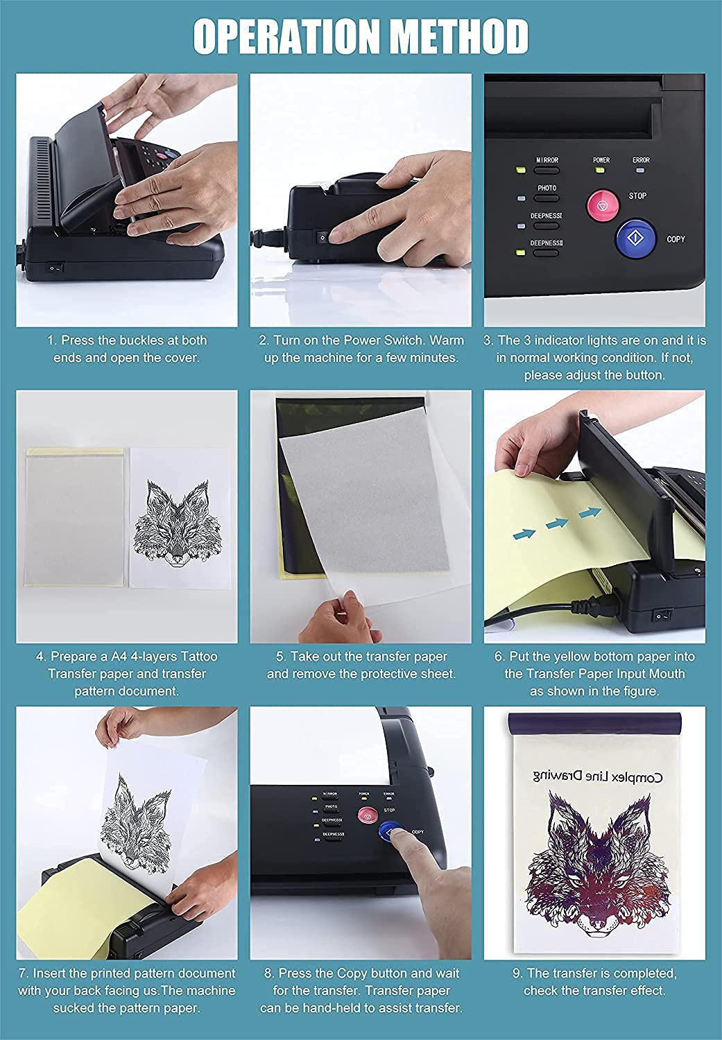 Sacnahe transfer speed image showcases 10-second quick pattern transfer.