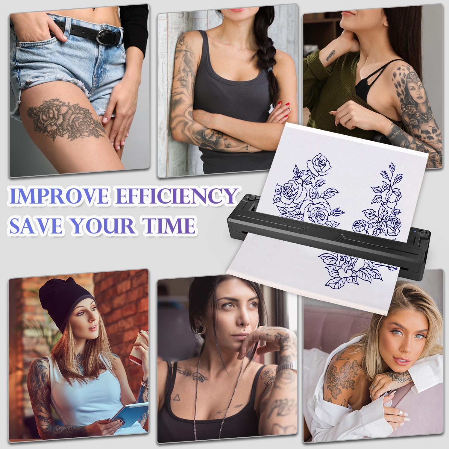Sacnahe wireless tattoo stencil printer compatibility across devices for versatile workflows.