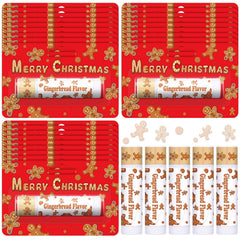 Sacubee 25-pack gingerbread lip balm open-pack ideal for gift-giving