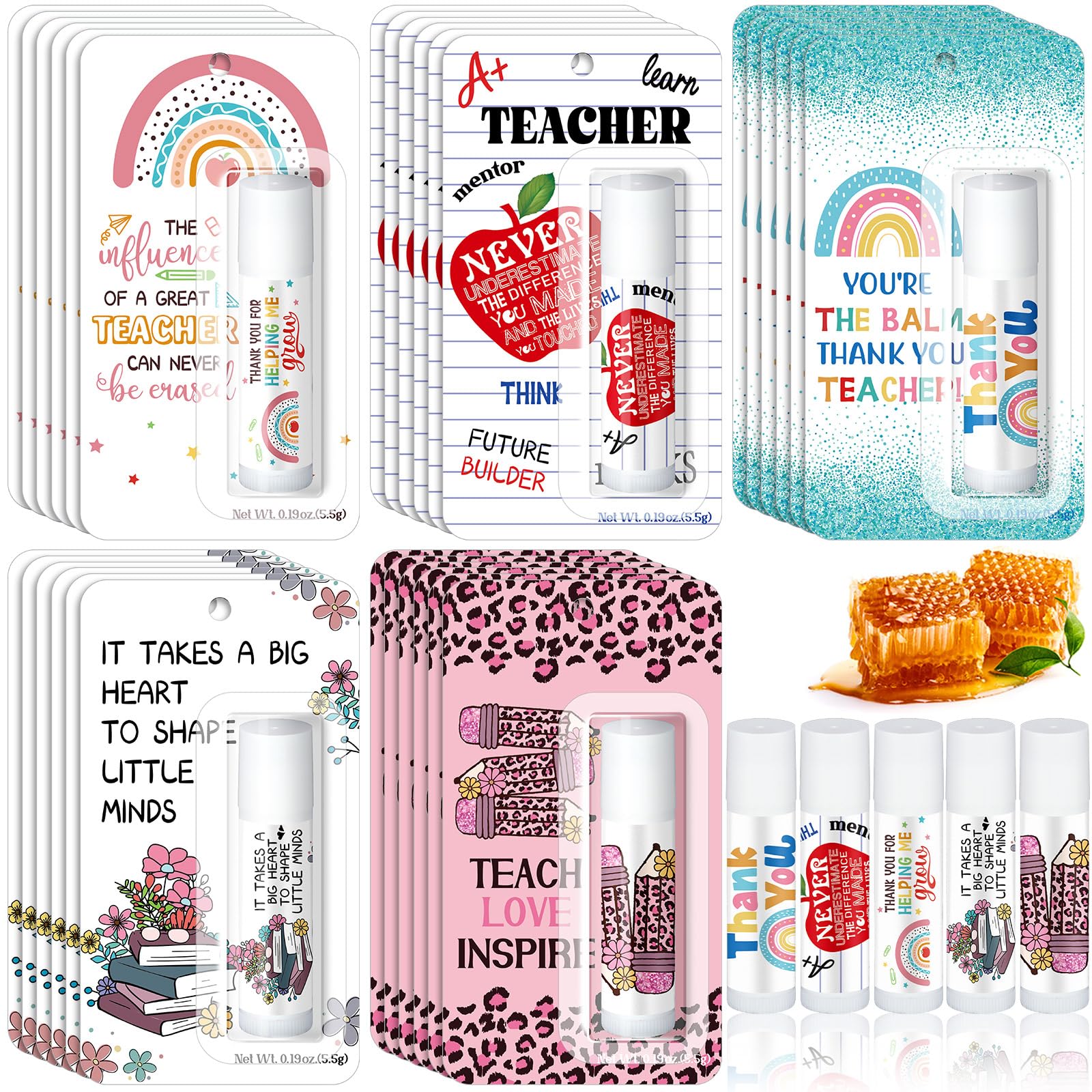 Sacubee 30-pack lip balms boxed for Christmas teachers, bulk gift option