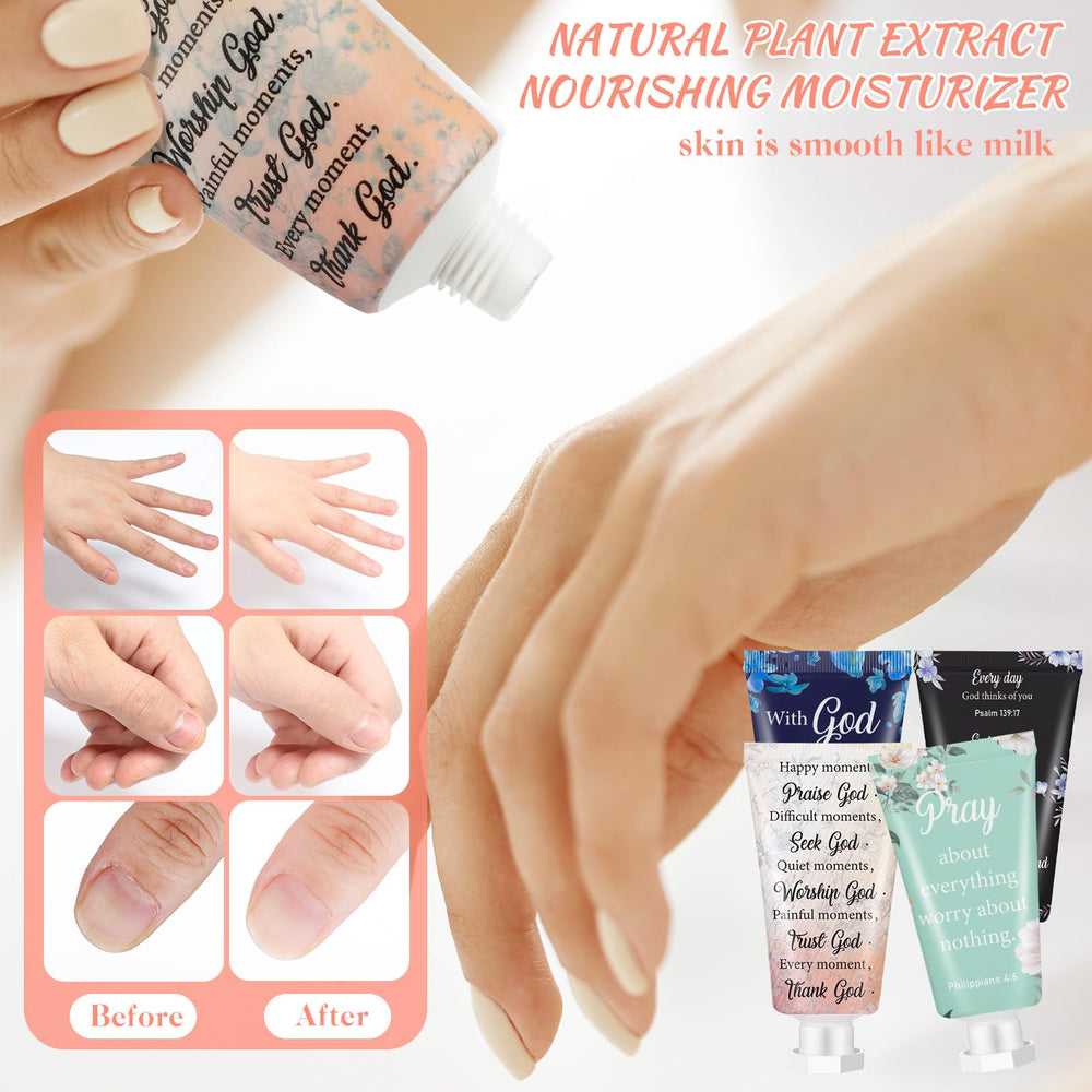 Sacubee Bible verse hand cream coconut-milk fragrance highlights quick absorption and long-lasting hydration
