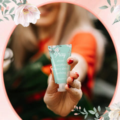 Sacubee Bible verse hand cream rose fragrance emphasizes soothing nourishment with soft fragrant hands