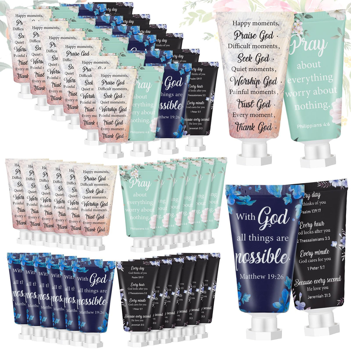 Sacubee Christian hand cream bulk pack-shot showing travel-friendly moisture for dry hands