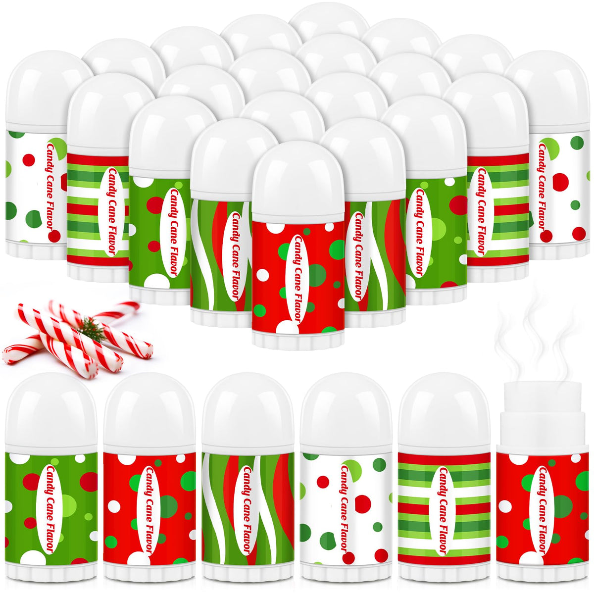 Sacubee peppermint lip balm with festive packaging, ideal for stocking stuffers.