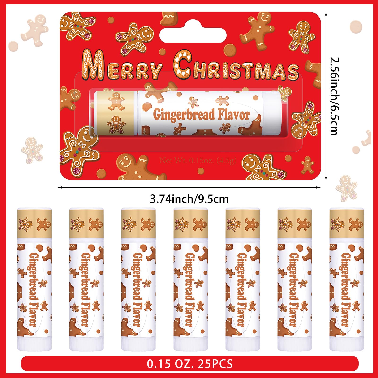 Sacubee gingerbread lip balm gift set displayed for holidays