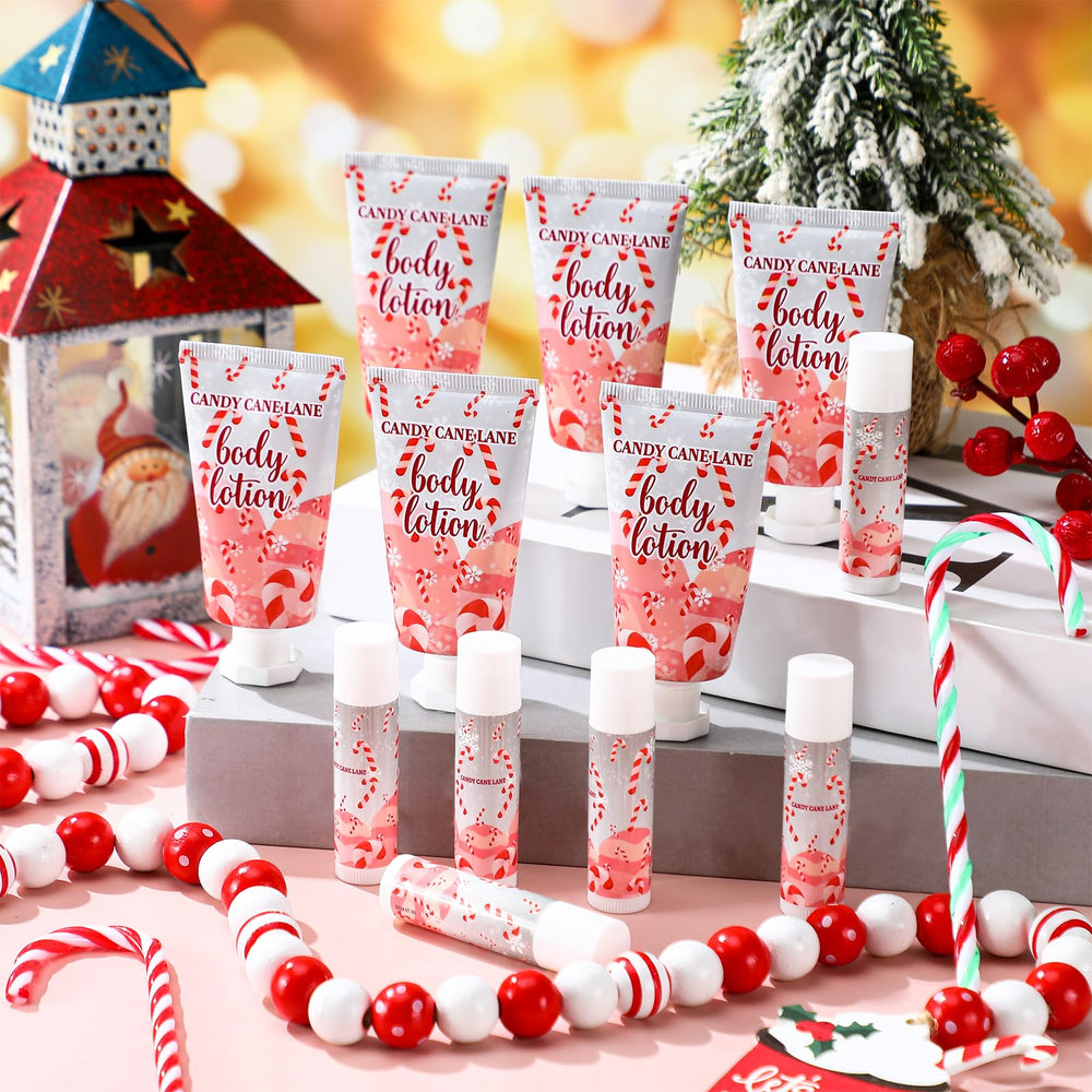 Sacubee mint vanilla body lotion with festive packaging for on‑the‑go hydration.