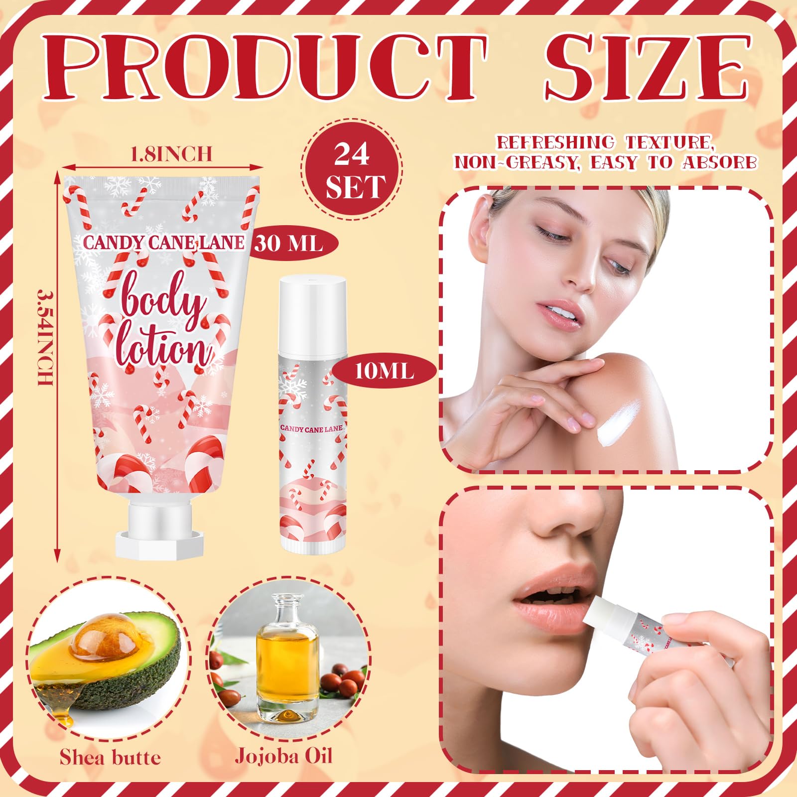 Sacubee travel size lotion 30 ml ideal for purses and trips.