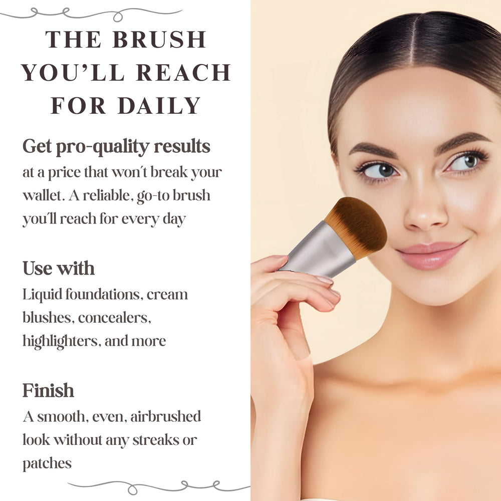 SaDM Shiny Kabuki angled blender brush travel-friendly design for on-the-go routines.
