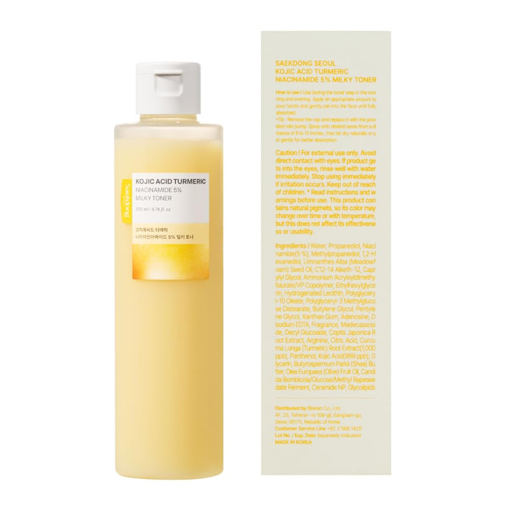 SAEKDONG SEOUL packaging close-up communicates gentle, sensitive-skin safe formula.
