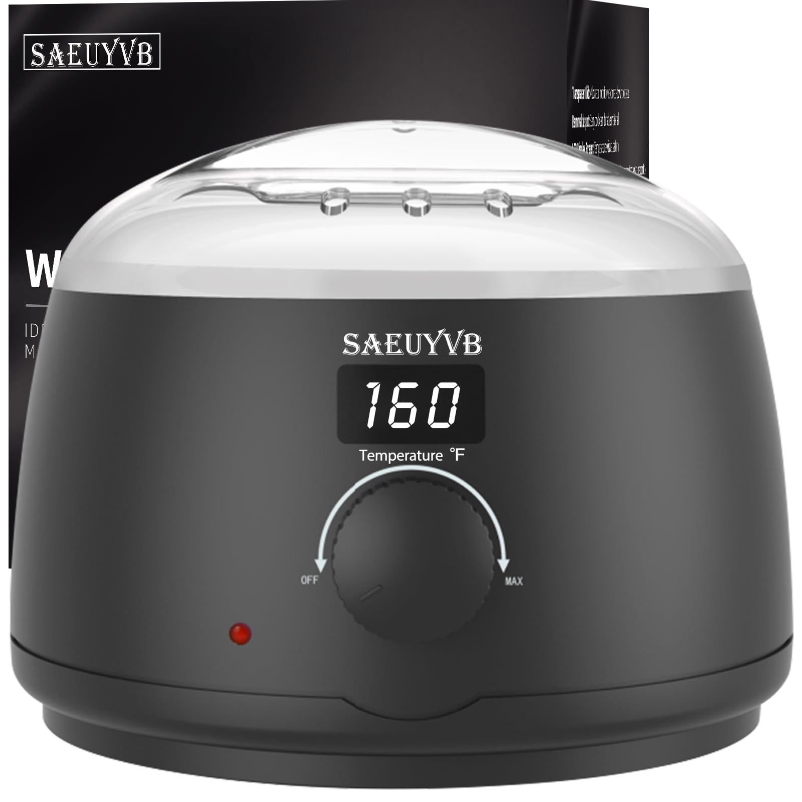 SAEUYVB professional wax warmer with digital display for precise temperature control