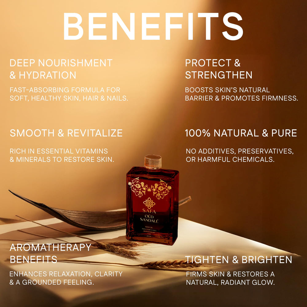 SAFA Oud Sandalé Oil diffuser scene for relaxation and scent mood.