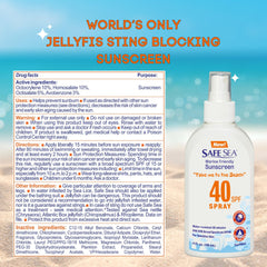 Safe Sea sunscreen being applied by hand for convenient coverage