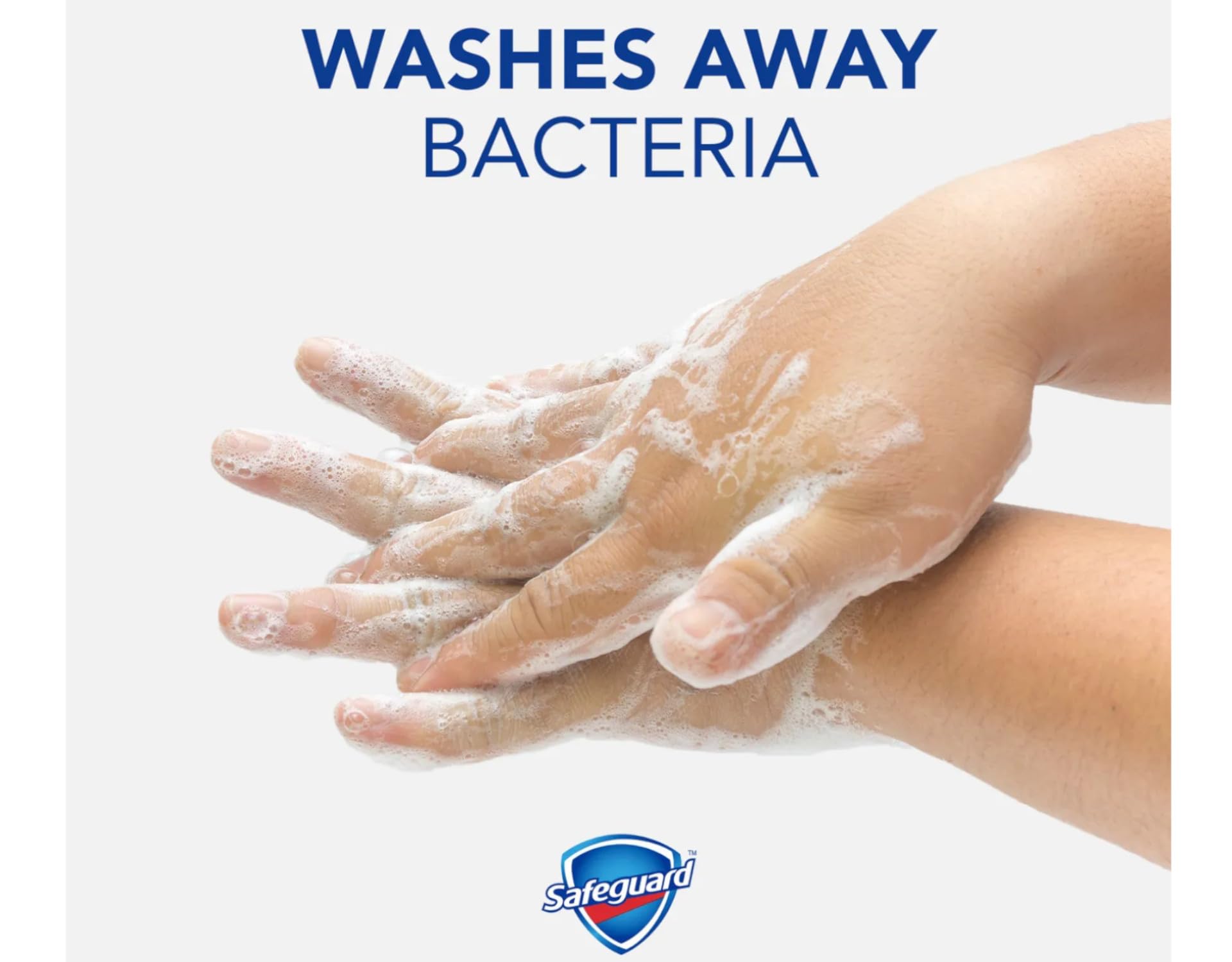 Safeguard antibacterial bath bar 4-pack closeup shows sturdy bars for everyday cleansing.