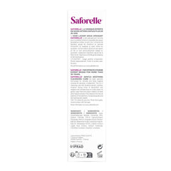 Saforelle Gentle Cleansing Care packaging highlights preservative-free, dye-free formula for sensitive skin.