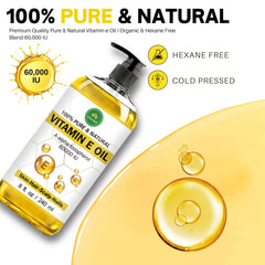SAHAK Vitamin E Oil bottle with almond and jojoba oils for conditioning
