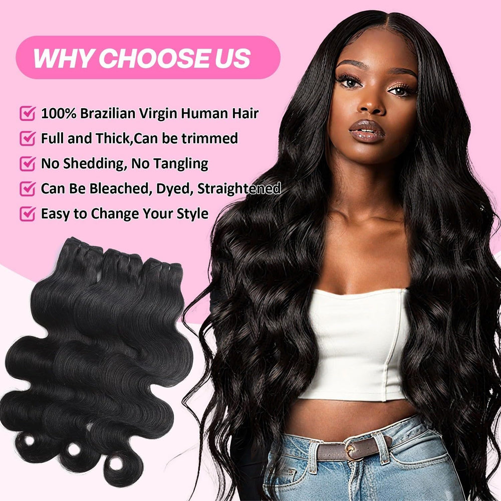 Saiclout 12A body wave bundles 20-inch weft closeup highlighting elasticity and clean construction.