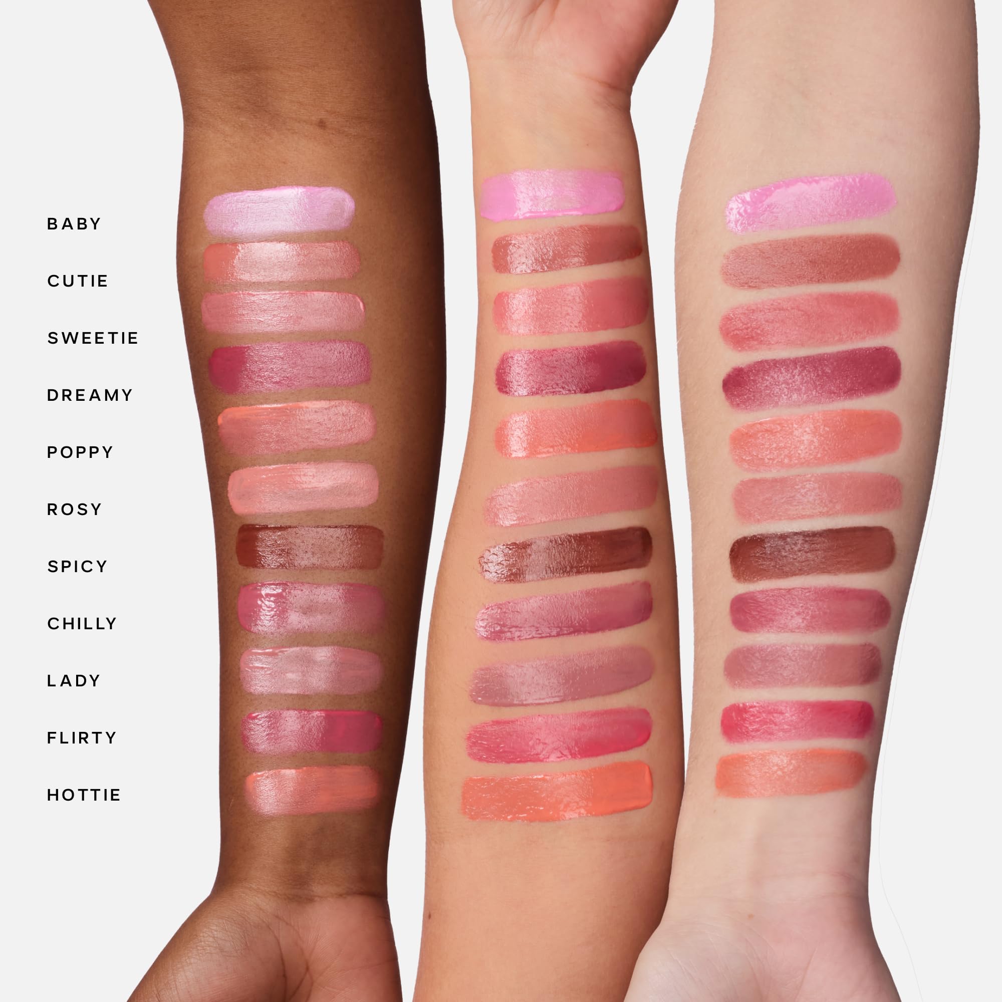 Saie Dew Liquid Blush blend-onto-cheeks demonstrates a lit-from-within radiance.