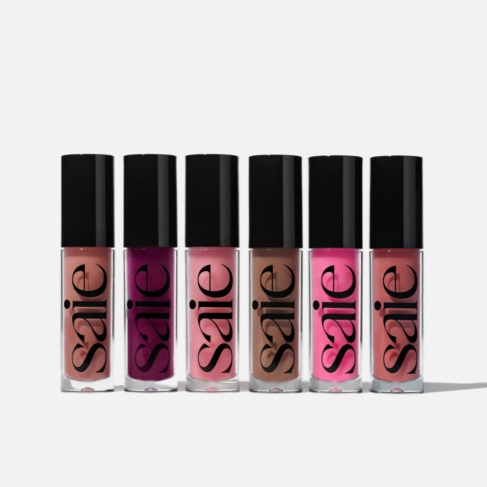 Saie Glossybounce vegan, cruelty-free lip makeup for guilt-free glamour.